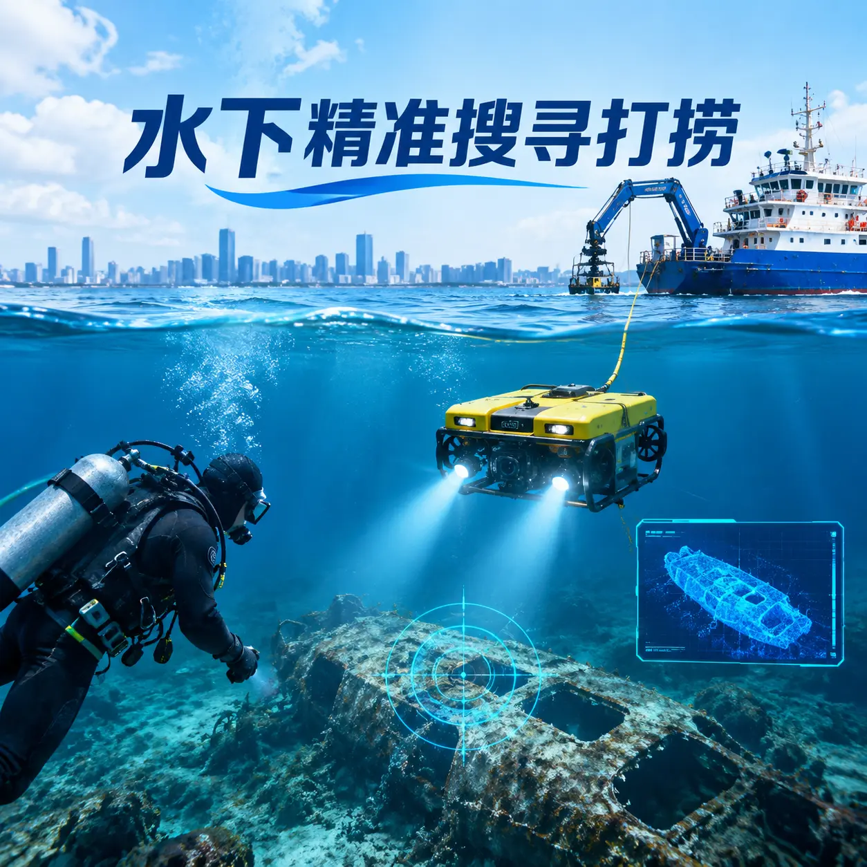舞钢水下精准搜寻打捞